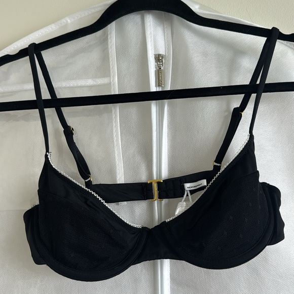 WeWoreWhat - Swiss Dot XS Black Bikini Set: Vintage Demi Top, Delilah Bottom - Picture 5 of 9